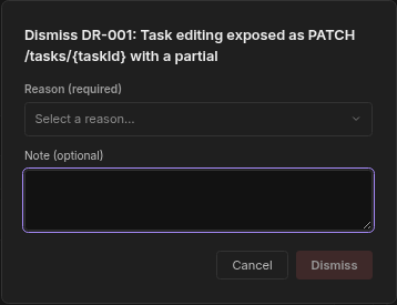 Dismissing a finding requires a reason